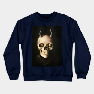 Gothic Horned Devil Skull Crewneck Sweatshirt